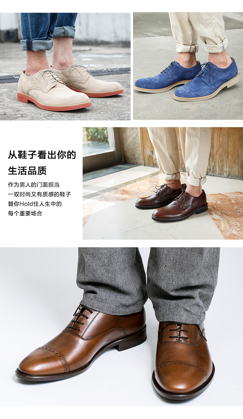 意大利原产germano bellesi尖头包皮牛皮鞋男士皮鞋783 棕色 42