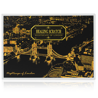 韩国原产Page ON趣味艺术刮刮画刮画板刮刮卡（夜景伦敦）