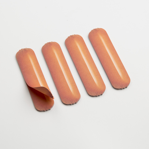 韩国原产MARSMERS创意便利贴弗兰克牛肉香肠系列4支装 肉色