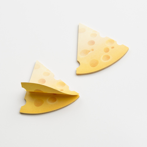 韩国原产MARSMERS 创意便利贴瑞士干酪系列（2支装） 奶酪色