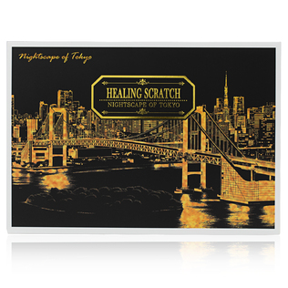 韩国原产Page ON趣味艺术刮刮画刮画板刮刮卡夜景东京