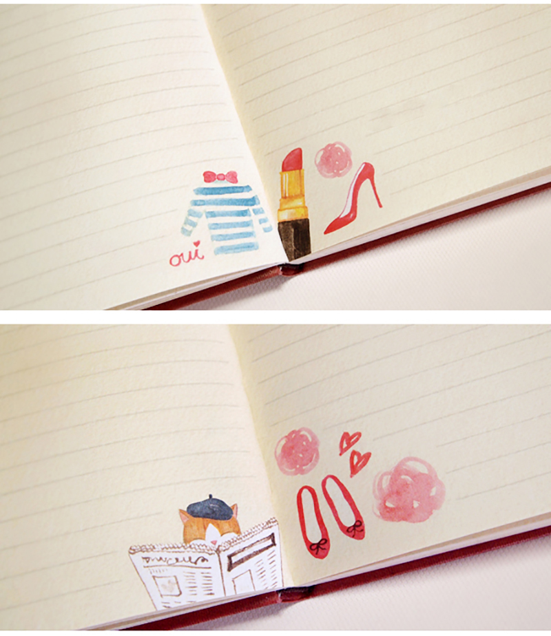 韩国原产UNIPICS 凯瑞的巴黎之旅 日记本 粉红