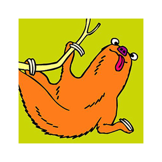 英国原产IONA饥饿的树懒卡通图案商务祝福明信片贺卡