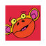 英国原产IONA饥饿的猴子卡通图案商务祝福贺卡明信片 紫红