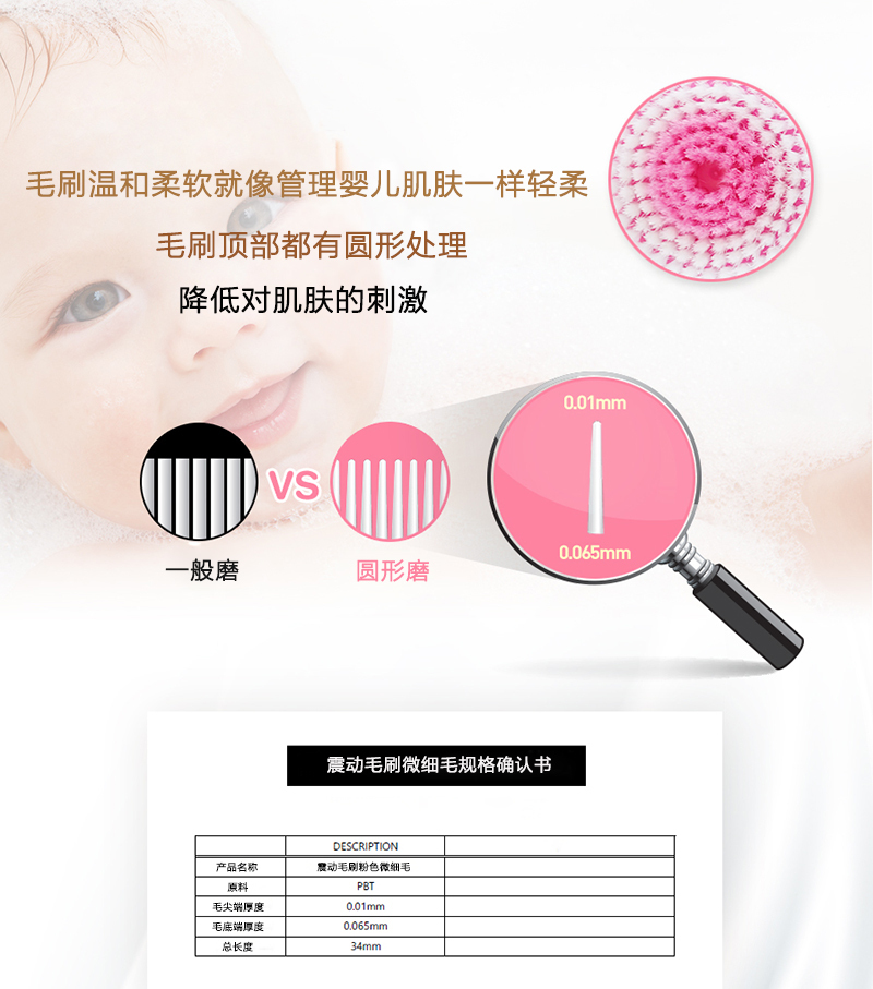 韩国原产clean POP美容洁面仪可替换配套粉扑头 白色