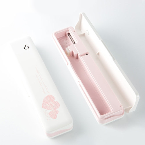 韩国原产SOYU便携式紫外线牙刷消毒器消毒盒 爱心