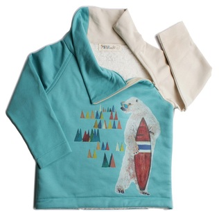 西班牙原产MoNiKaKo Kids 儿童保暖绒衣 长袖上衣 易穿脱