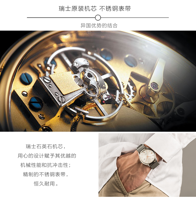 意大利WYLER VETTA传承系列男士手表石英表 白色