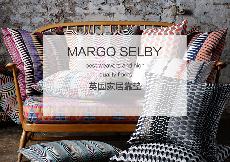 英国原产MARGO SELBY鸭绒靠垫手工编织抱枕靠枕 爱西尼人主题