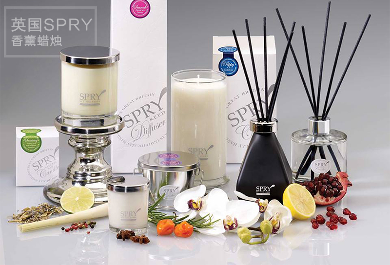 英国原产SPRY植物香薰蜡烛玻璃杯香薰香氛 橙花（可燃时长：60小时）