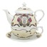 英国原产HALCYON DAYS宫廷骨瓷茶具茶壶茶杯套装 乳白色