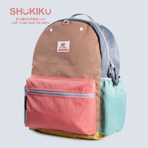 日本shukiku超轻可爱卡通幼儿园书包儿童背包双肩包 珊瑚粉 S