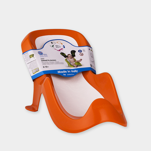 意大利原产da-dam 婴儿浴室座椅洗发躺椅1-12个月 橙色
