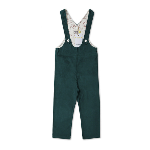 法国原产Minabulle棉质童裤儿童背带裤裤子 绿色 4岁