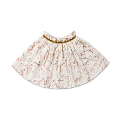 法国原产Minabulle棉质儿童短裙半身裙女孩裙子 米白 4岁