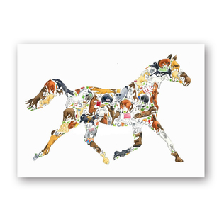 英国原产LouiseTateIllustration儿童房间装饰画挂画马