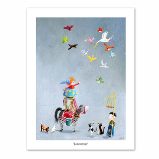 英国原产LouiseTateIllustration儿童彩色插画挂画午餐