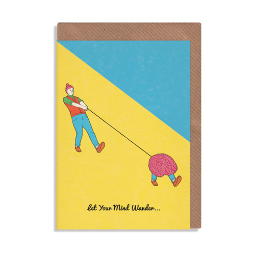 英国原产ROBBIE PORTER创意明信片礼物贺卡让你的思想漫步 黄色