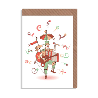 英国原产ROBBIE PORTER创意明信片礼物贺卡一个人的乐队