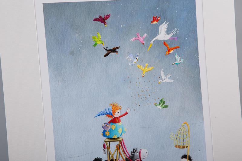 英国原产LouiseTateIllustration儿童彩色插画挂画午餐 彩色