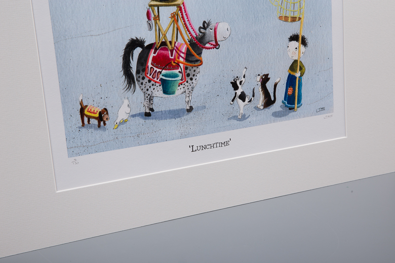 英国原产LouiseTateIllustration儿童彩色插画挂画午餐 彩色