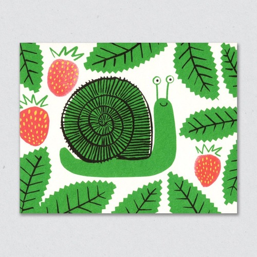 英国原产Lisa Jones Studio儿童启蒙认知学习卡片蜗牛 绿色