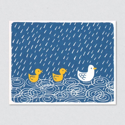英国原产Lisa Jones Studio儿童启蒙认知学习卡片鸭子 蓝色