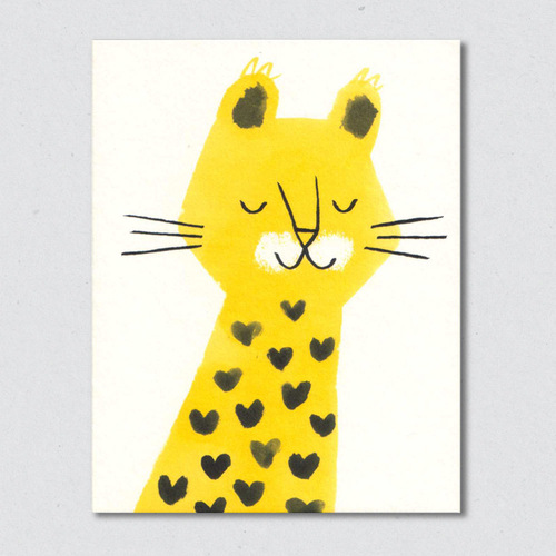 英国原产Lisa Jones Studio儿童启蒙认知学习卡片金钱豹 黄色