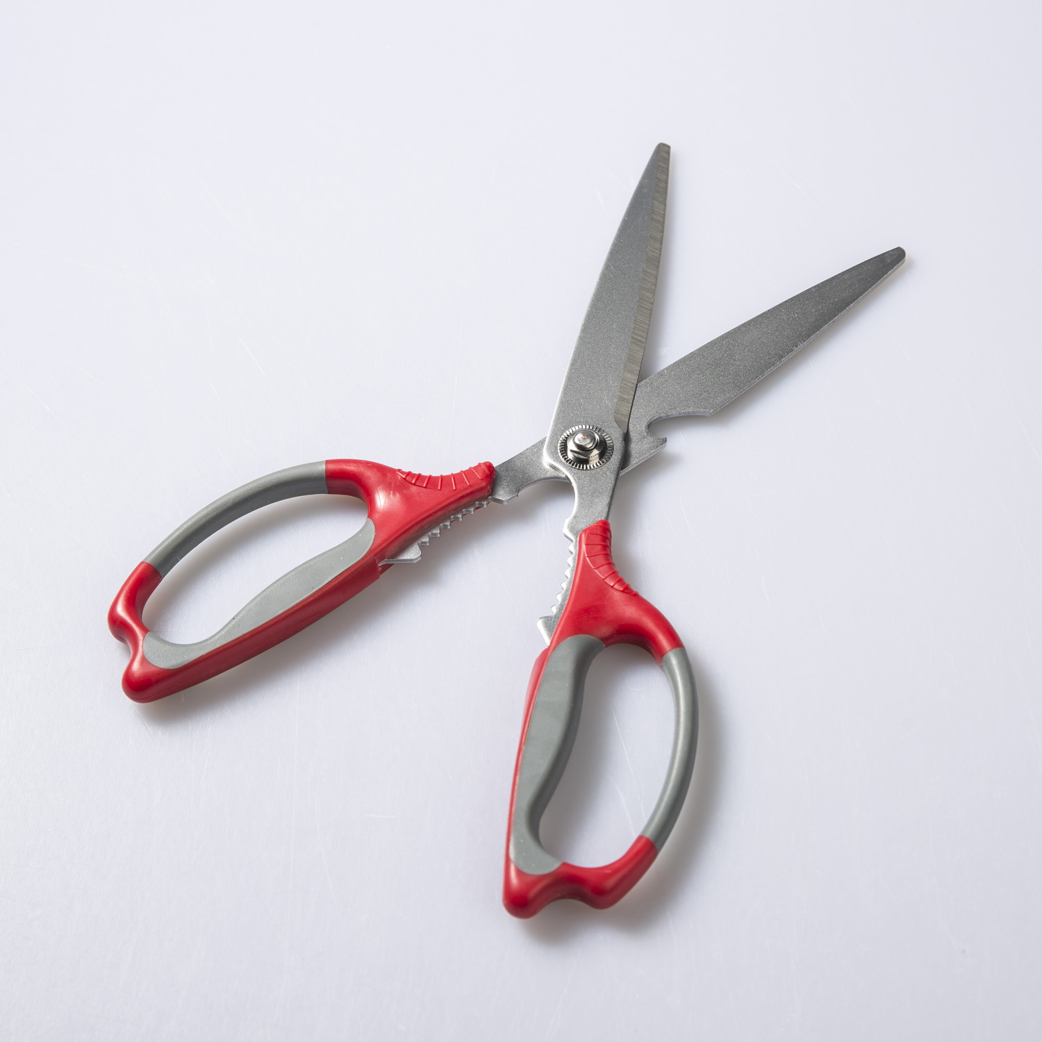 日本原产nikken日研多功能厨房剪刀鸡骨鱼骨剪刀红色