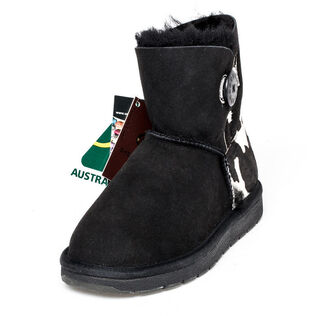 澳洲SHEARERS短筒单扣花纹靴舒适保暖雪地靴短款