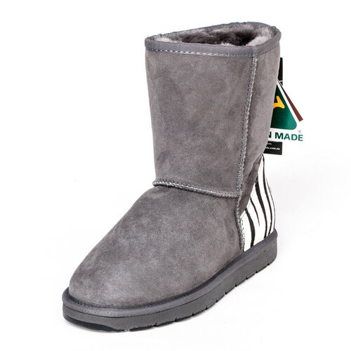 澳洲SHEARERS经典花纹中筒靴舒适保暖雪地靴 灰色斑马纹 5码（37）