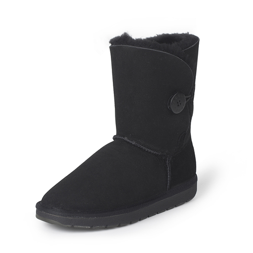 澳洲SHEARERS中筒单扣靴舒适保暖雪地靴 黑色 4码（36）