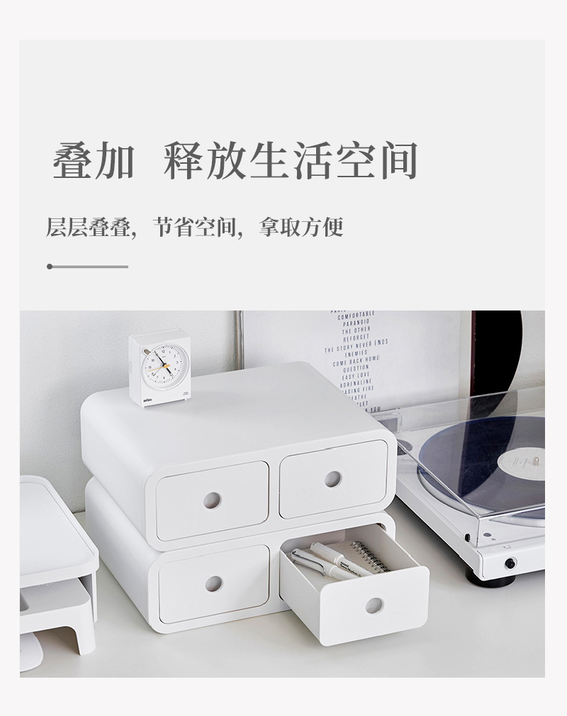 韩国SYSMAX OLIO系列机器人奥力多功能收纳盒置物盒储物盒 石墨黑