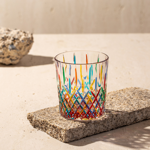 意大利原产ZECCHIN穆拉诺圣殿系列创意酒杯杯子手工水杯320ml 红色