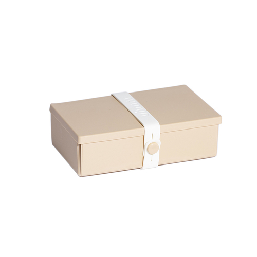丹麦Uhmm可折叠保鲜盒野餐盒食物盒长方形 卡其色