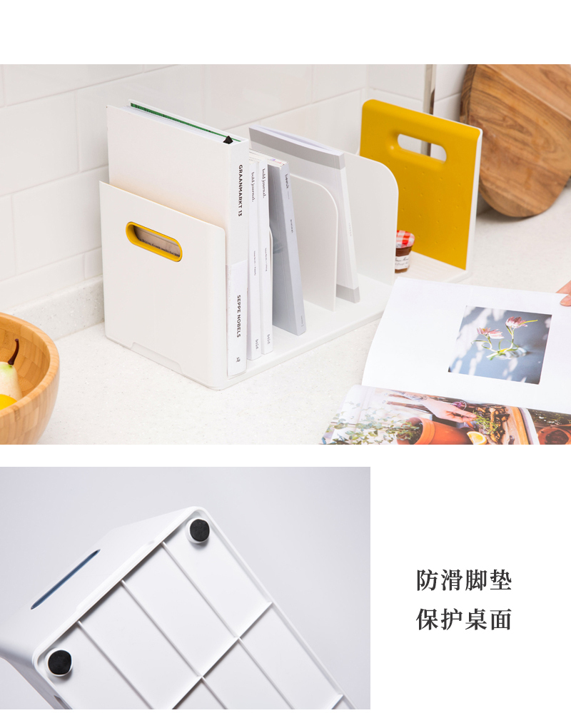 韩国原产SYSMAX摩登Roomax系列四栏书立书架 灰蓝