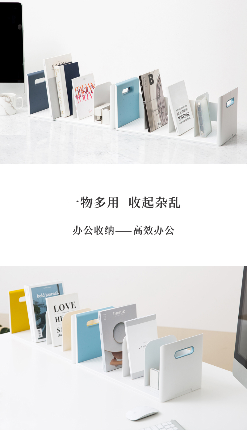 韩国原产SYSMAX摩登Roomax系列四栏书立书架 灰蓝