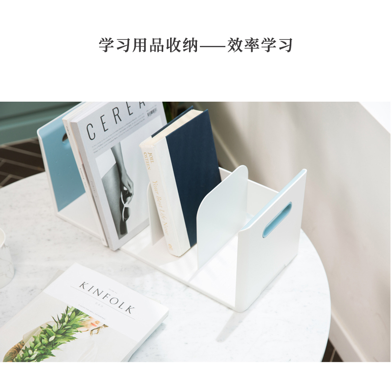 韩国原产SYSMAX摩登Roomax系列四栏书立书架 灰蓝