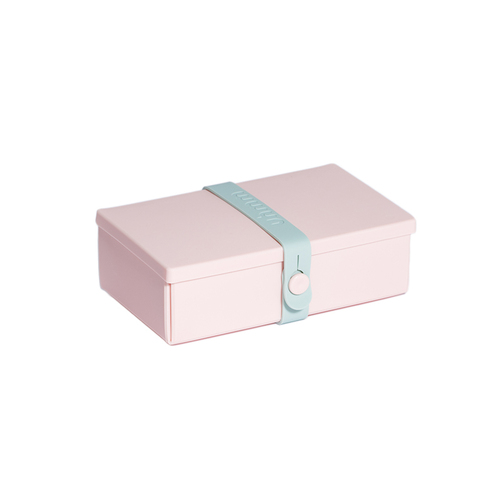 丹麦Uhmm可折叠保鲜盒野餐盒食物盒长方形 浅粉色