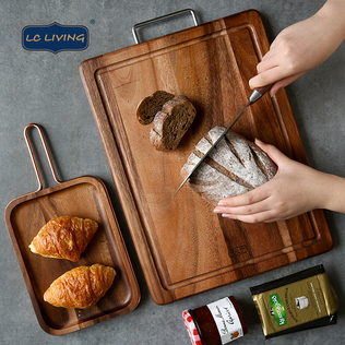 泰国LC LIVING相思木带提手长方形砧板菜板案板大号