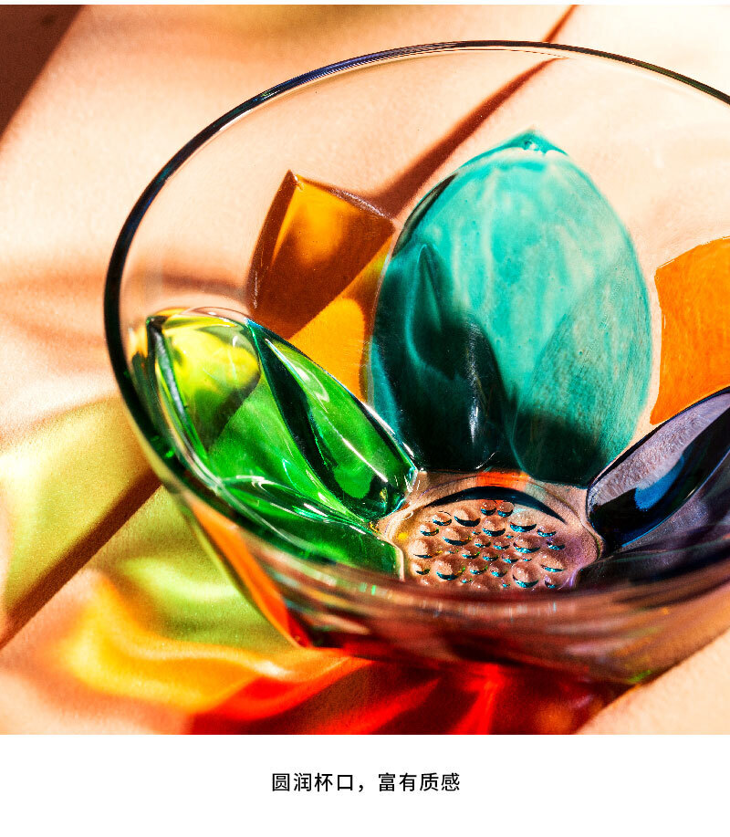 意大利原产ZECCHIN多彩莲花甜点碗沙拉碗 彩色