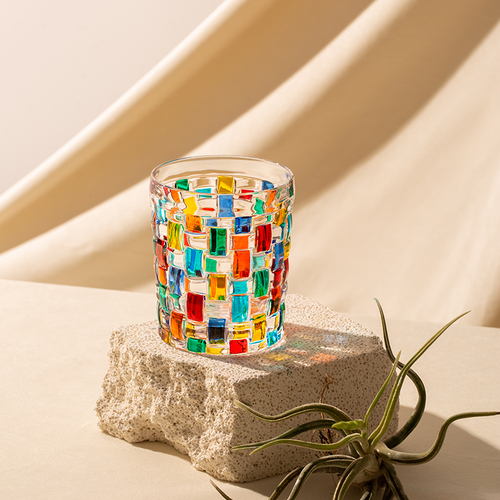 意大利原产ZECCHIN编织系列酒杯水杯 彩色