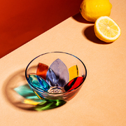 意大利原产ZECCHIN多彩莲花甜点碗沙拉碗