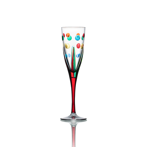 意大利ZECCHIN波点系列笛型酒杯水杯 彩色