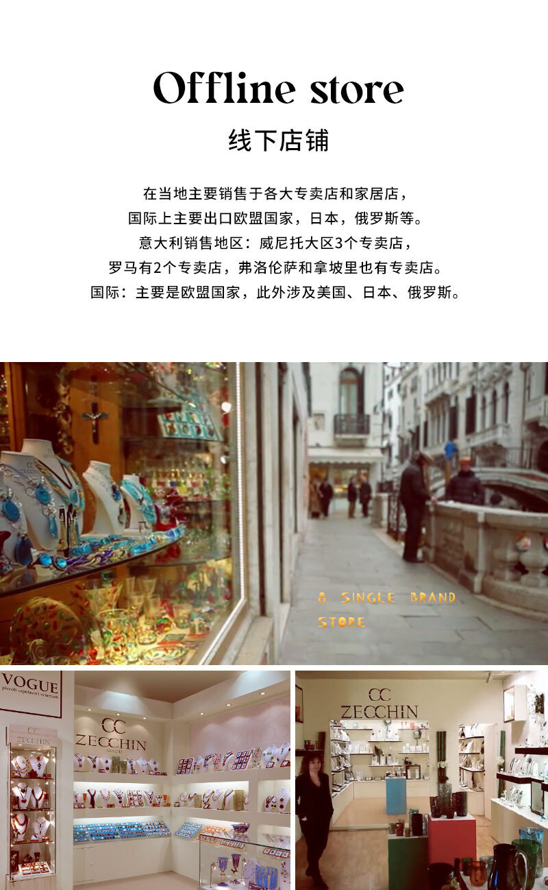 意大利原产ZECCHIN穆拉诺冰川系列手工玻璃威士忌酒瓶壶900ml 彩色