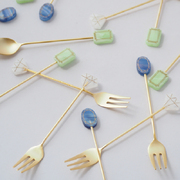 日本原产elfin宝石系列餐勺餐叉搅拌棒