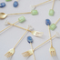 日本原产elfin宝石系列餐勺餐叉搅拌棒 宝石蓝餐叉