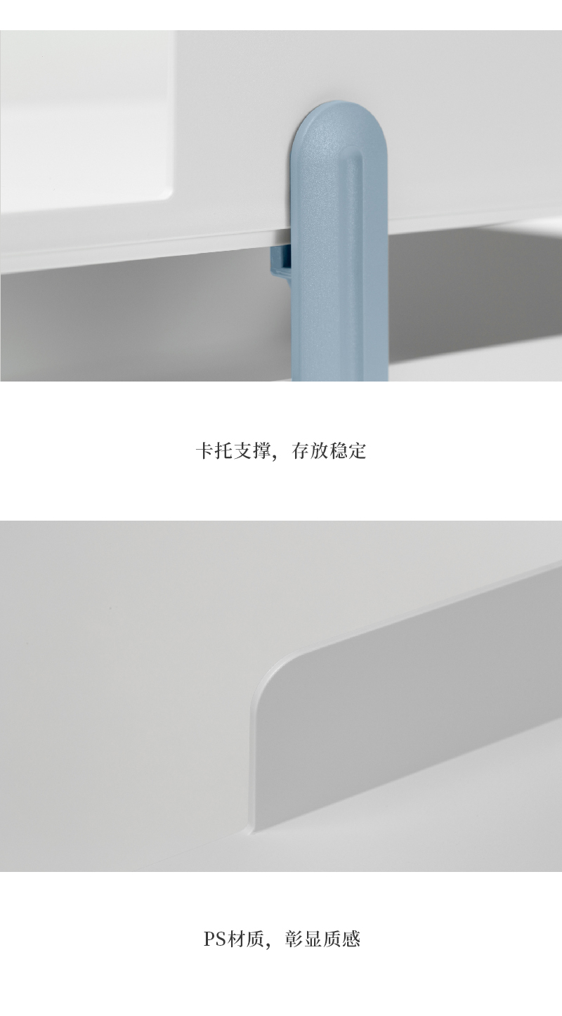 韩国SYSMAX Levo Tray系列文件架收纳架 蓝色 3层