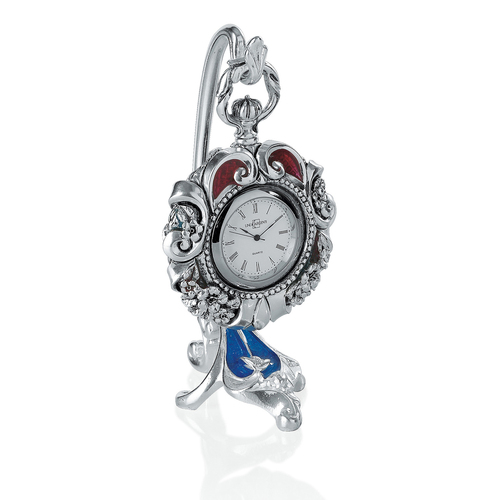 意大利原产LINEA ARGENTI镀银钟表时钟座钟 精巧灵圆款 银色