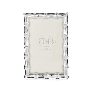 意大利原产B&B银手工相框摆台裱画框竹子花纹